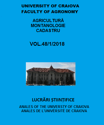 					View Vol. 48 No. 1 (2018): Annals of the University of Craiova - Agriculture, Montanology, Cadastre Series, Vol. 48/1/ 2018
				