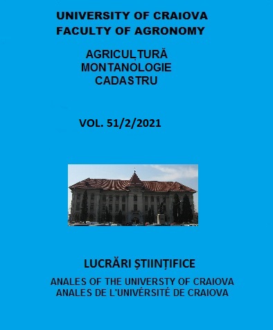 					View Vol. 51 No. 2 (2021): Annals of the University of Craiova - Agriculture, Montanology, Cadastre Series
				