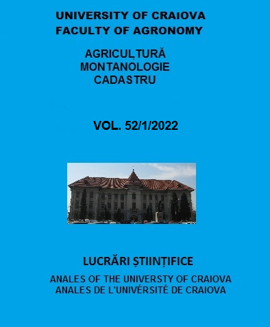 					View Vol. 52 No. 1 (2022): Annals of the University of Craiova - Agriculture, Montanology, Cadastre Series
				