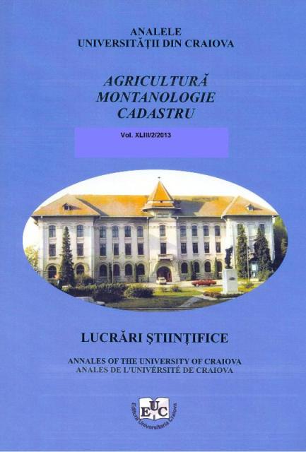 					View Vol. 43 No. 2 (2013): Annals of the University of Craiova - Agriculture, Montanology, Cadastre Series - Vol. XLIII 2013
				