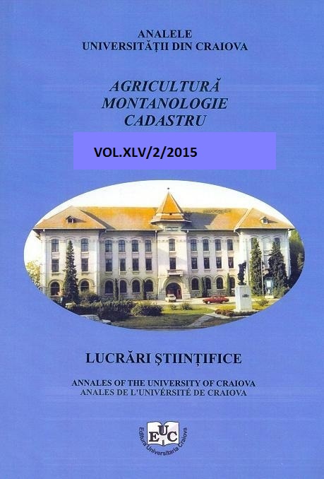 					View Vol. 45 No. 2 (2015): Annals of the University of Craiova - Agriculture, Montanology, Cadastre Series - Vol. XLV 2015
				